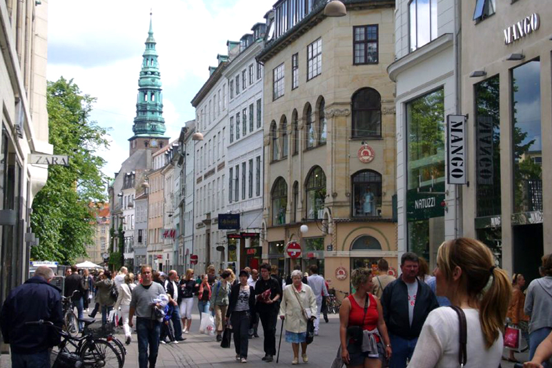 Strøget, centro de Copenhague