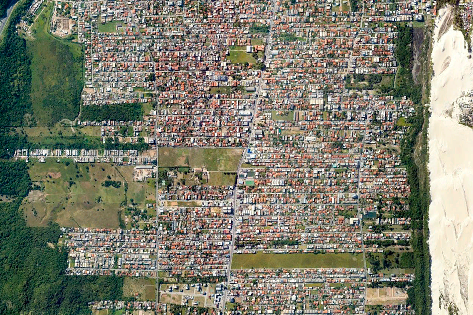 Vista aérea de Florianópolis.