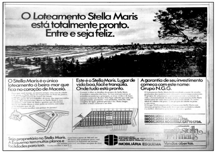 Anúncio do Loteamento Stella Maris, Maceió