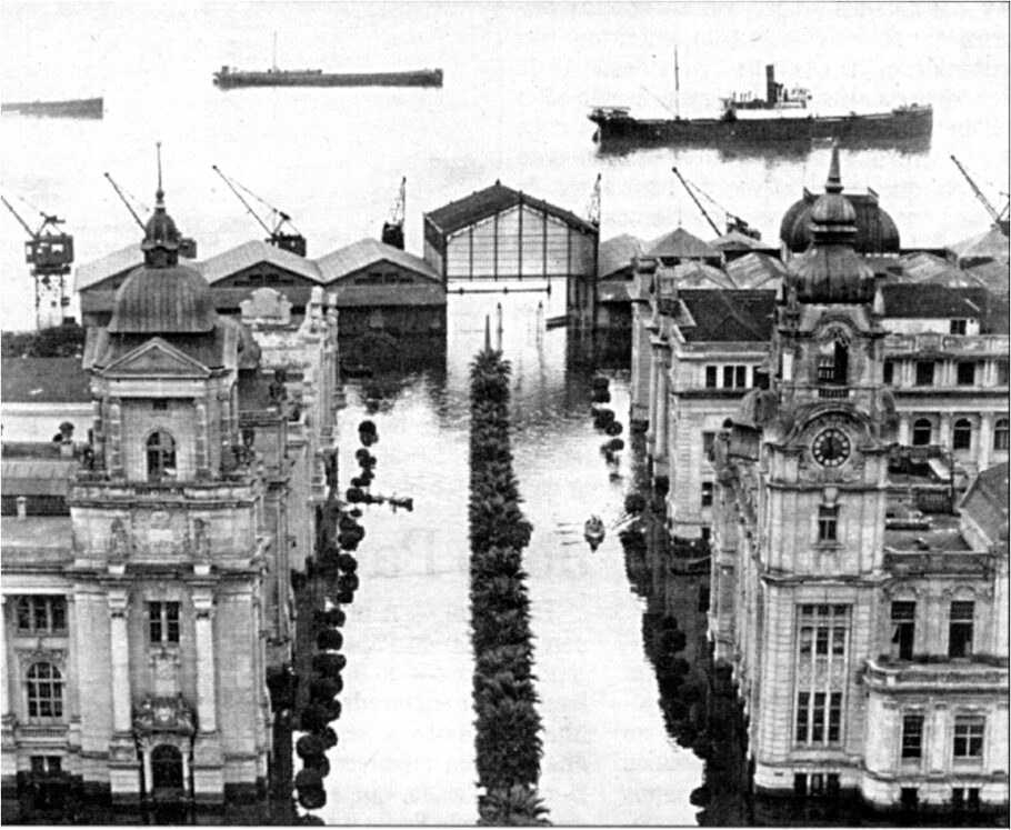 Enchente de 1941. (Fonte: Acervo de aulas Maturino Luz)