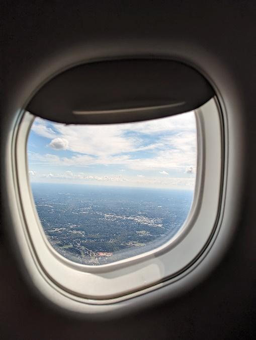Subúrbio de Tampa, EUA, visto do avião.