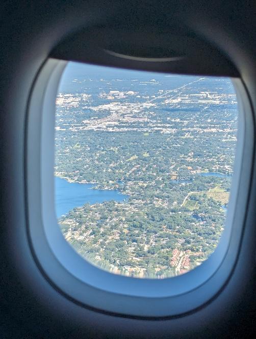 Subúrbio de Tampa, EUA, visto do avião.