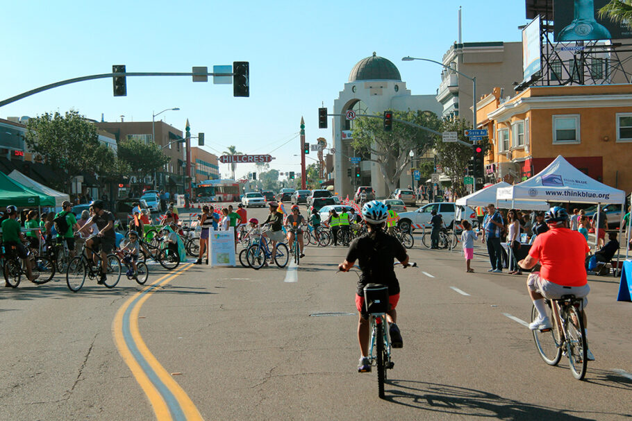 A iniciativa CicloSDias, em San Diego, EUA, criou uma rota peatonal e ciclística de oito quilômetros, atravessando quatro bairros